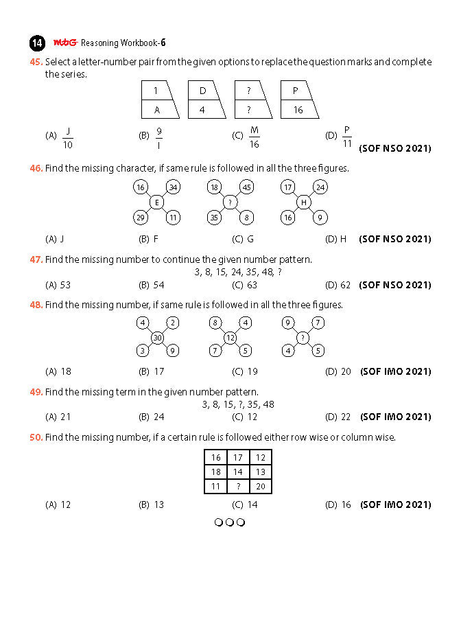 MTG Olympiad Reasoning Olympiad Workbook Class 6