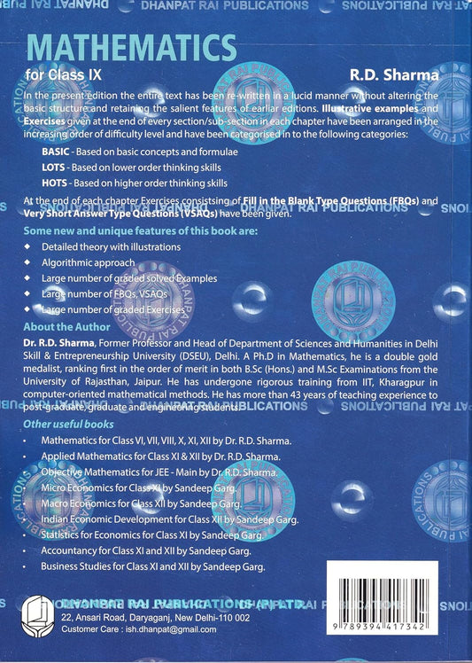 Class 9 Mathematics R.D. Sharma Dhanpat Rai