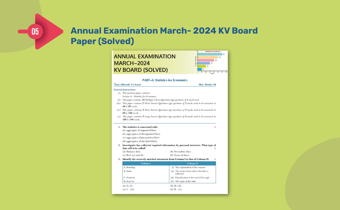 Class 11 Economics Statistics for Economics VK