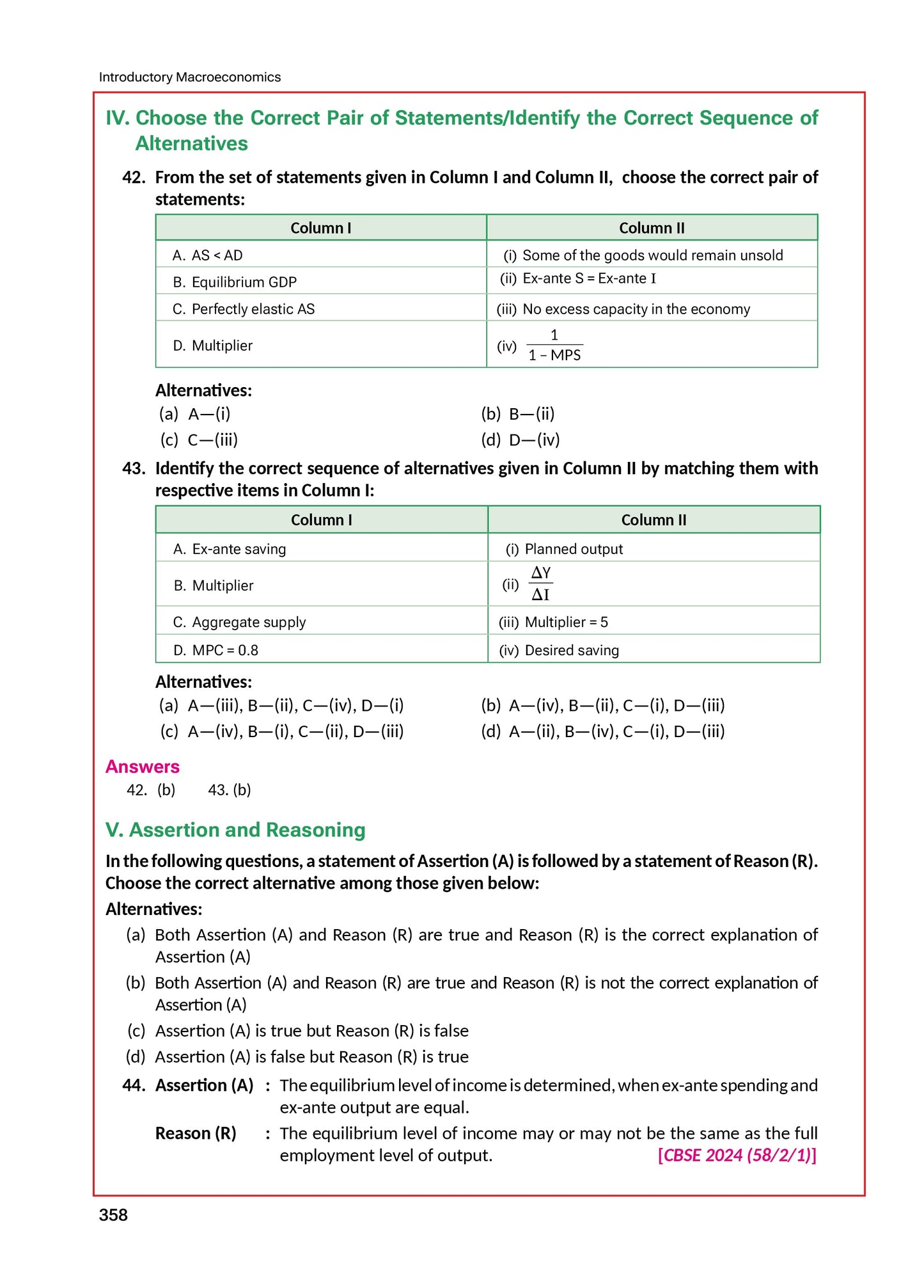 Class 12 Economics Introductory Macroeconomics VK