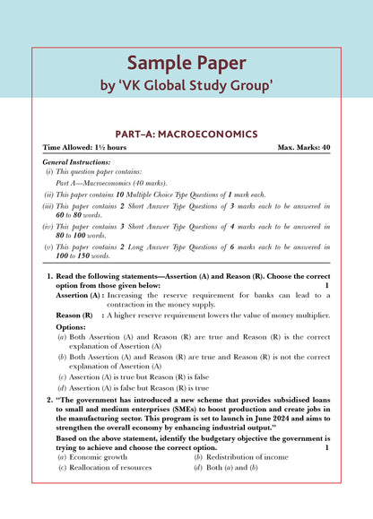 Class 12 Economics Introductory Macroeconomics VK