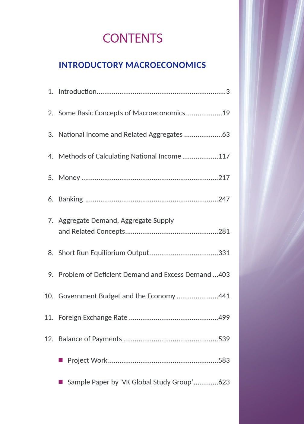 Class 12 Economics Introductory Macroeconomics VK