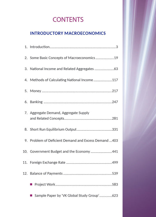 Class 12 Economics Introductory Macroeconomics VK