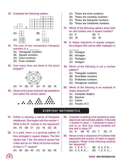 MTG IMO Olympiad Workbook Class 6