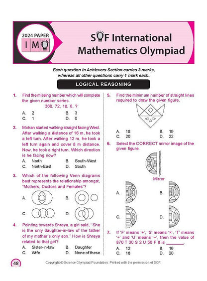 MTG IMO Olympiad Workbook Class 6