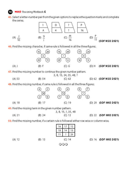 MTG Olympiad Reasoning Olympiad Workbook Class 6
