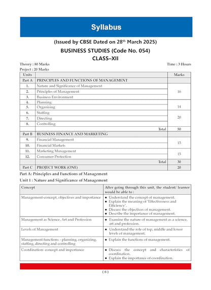 Oswaal 12th Business Studies Question Bank 2026